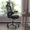Flash Furniture Black Mesh High Back Task Chair with Roller Wheels BL-X-5H-RLB-GG - alternate 1